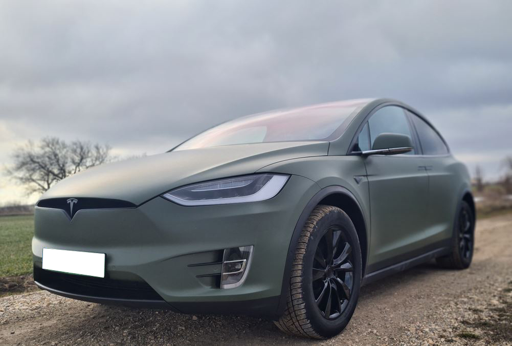 Tesla Model X100D , 2017 , 35000 km , Green Wrap, 70000 Euro